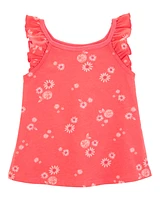 Baby Floral Tank Top - Orange