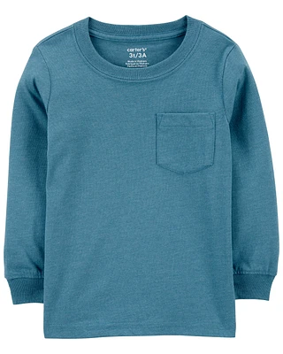 Toddler Long-Sleeve Pocket Tee