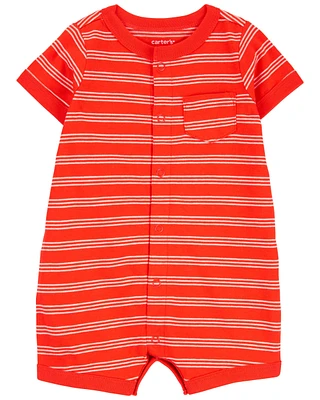 Baby Striped Snap-Up Romper