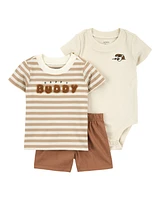 Baby 3-Piece Striped Outfit Set