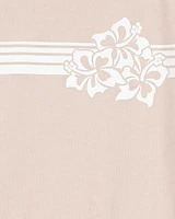 Kid Floral Short-Sleeve Graphic Tee - Khaki