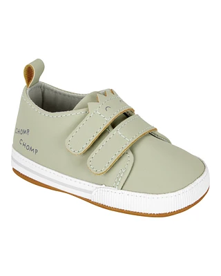 Baby Dinosaur Slip-On Shoes - Olive