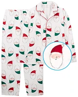 2-Piece Santa Fleece Coat Style Pyjamas