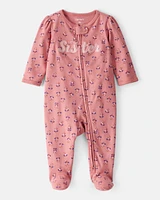 Baby Little Sister 2-Way Zip Cotton Sleeper