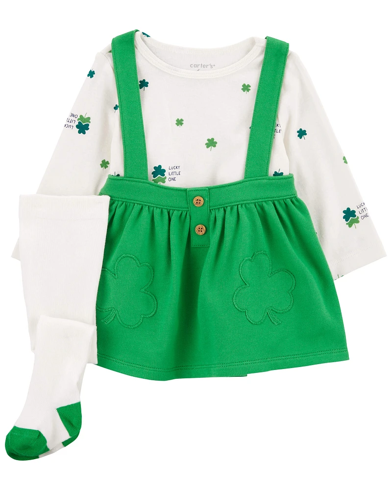 3-Piece St. Patrick's Day Print Jumper Set