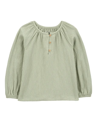 Toddler Gauze Long-Sleeve Top