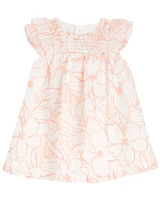 Baby Smocked Floral Print Dress