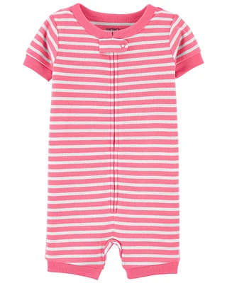 Baby 1-Piece Striped 100% Snug Fit Cotton Romper Pyjamas