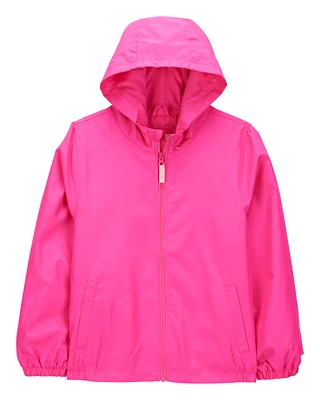 Kid Solid Windbreaker Jacket - Pink