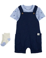 3-Piece Tee & Shortall Set