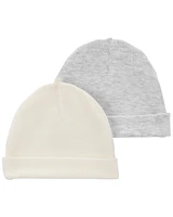 Baby Ivory 2-Pack Baby Caps