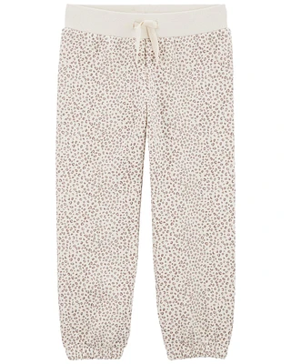 Leopard Pull-On Fleece Pants