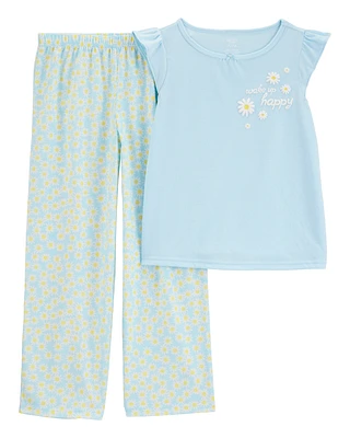 Kid Daisy Loose Fit 2-Piece Pyjamas - Blue