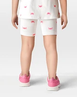 Toddler Crab Print Bike Shorts