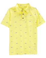 Kid Sunglasses Print Polo Shirt