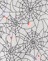 Kid Halloween Spiderwebs Long-Sleeve Dress
