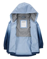 Toddler Dip Dye Rain Jacket - Blue