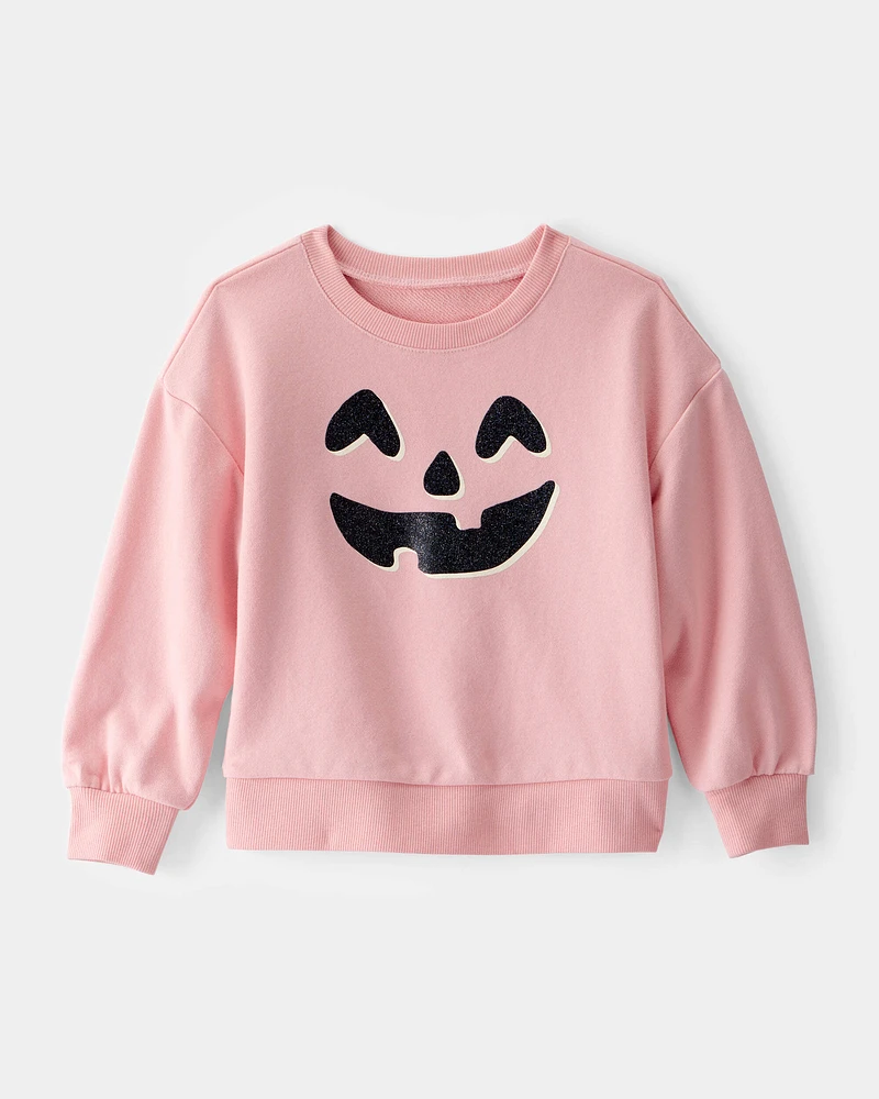 Toddler Halloween Pumpkin Crew Neck Sweatshirt
