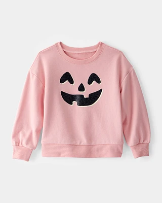 Toddler Halloween Pumpkin Crew Neck Sweatshirt