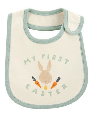 Baby My First Easter Teething Bib - Cream