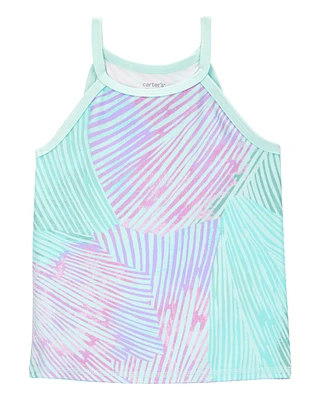 Kid Tie-Dye Print Sleeveless Tank - Blue