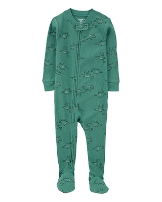 Baby 1-Piece Dinosaur Print Thermal Footie Pyjamas