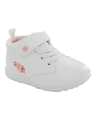 Every Step® First Walker Floral High-Top Sneakers - White