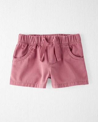 Baby Organic Cotton Drawstring Shorts Berry