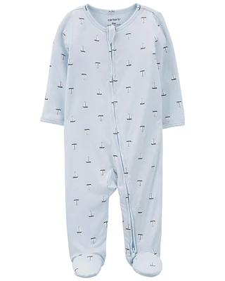 Sailboat Zip-Up PurelySoft Sleeper Pyjamas