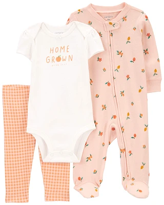 Baby "Home Grown" 3-Piece Sleeper Set