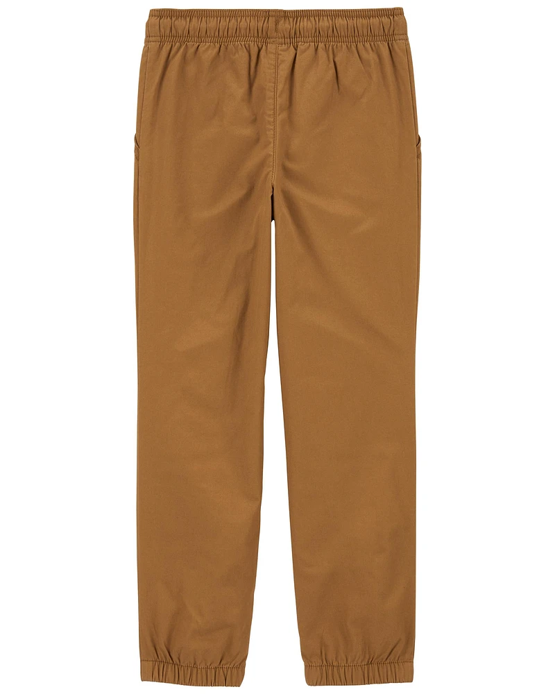 Pull-On Poplin Pants