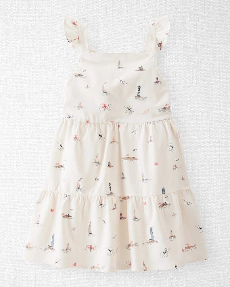 Toddler Organic Cotton Coastal-Print Dress