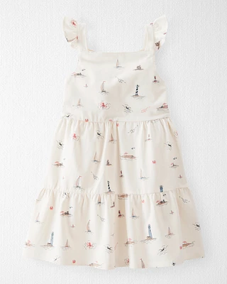 Toddler Organic Cotton Coastal-Print Dress