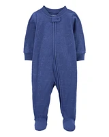 Baby Camping Print Fleece Zip-Up Footie Sleeper Pyjamas