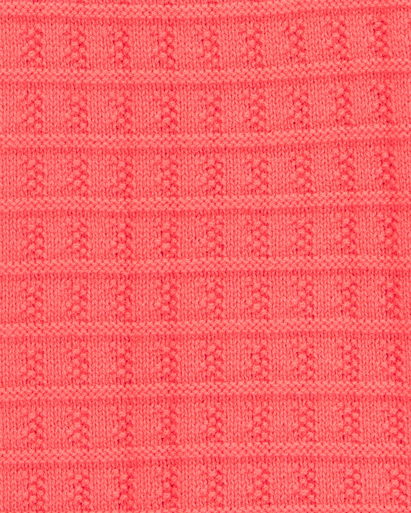 Kid Orange Knit Tank Top