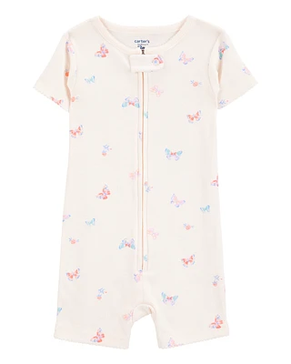 Baby 1-Piece Butterfly 100% Snug Fit Cotton Romper PJs
