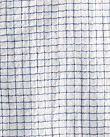 Baby Organic Cotton Checkered-Print Shortalls