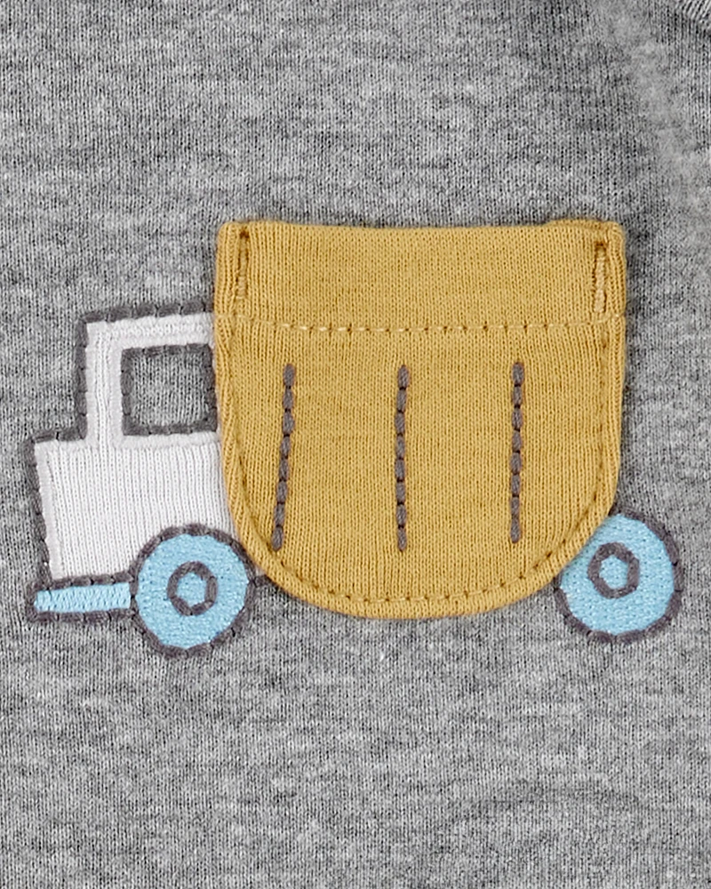 5-Pack Construction Short-Sleeve Cotton Bodysuits