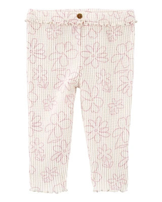 Baby Floral Pull-On Thermal Pants