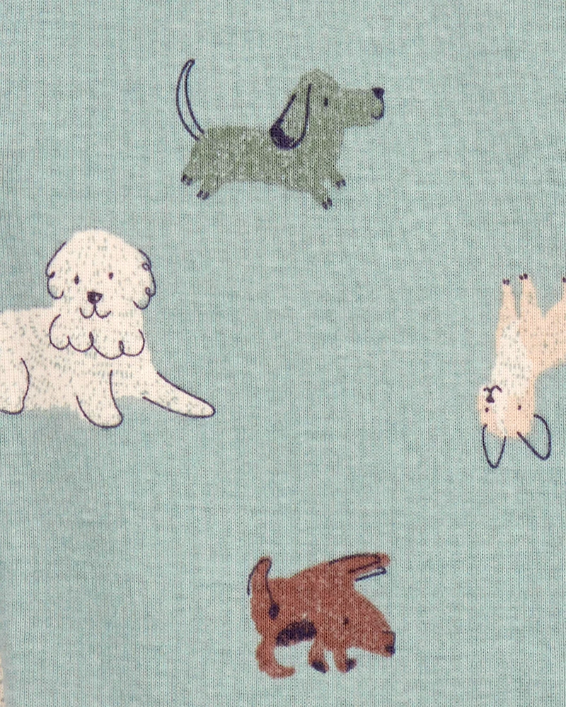 Baby Boy 1-Piece Dog Print 100% Snug Fit Cotton Footie Pyjamas