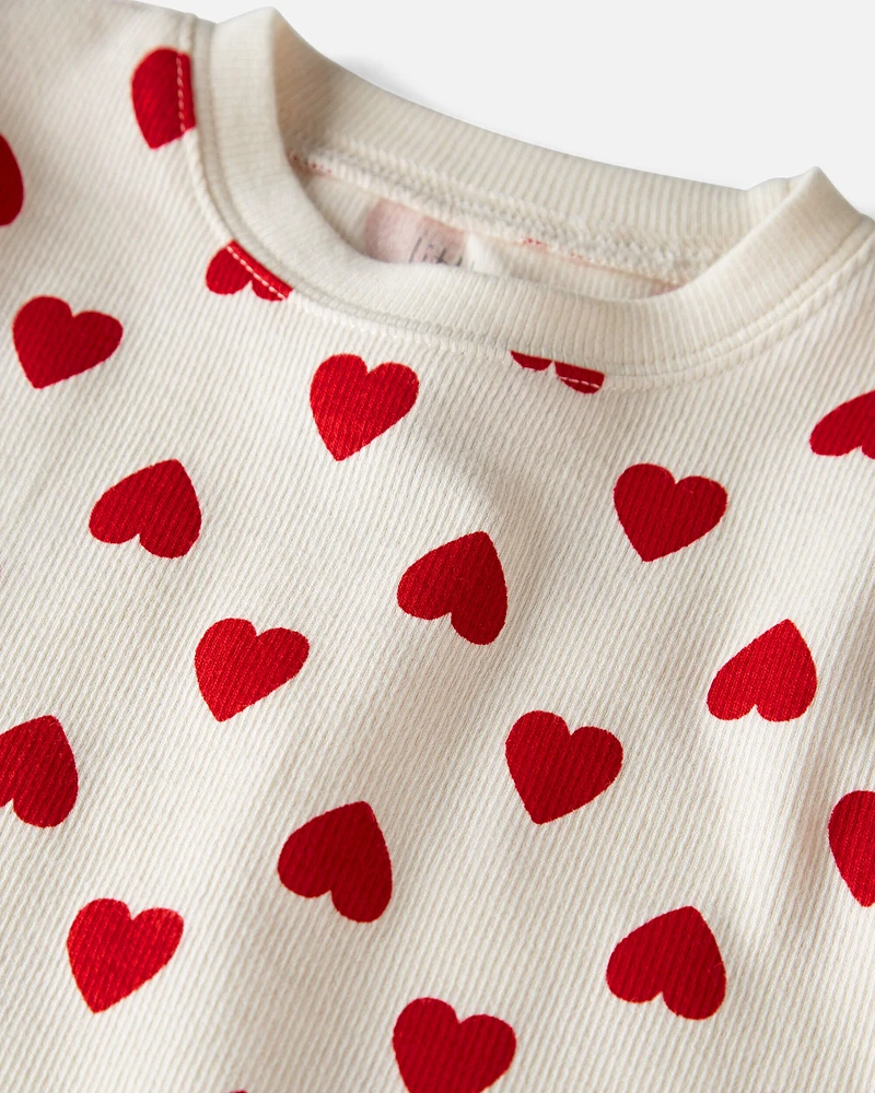 Toddler Organic Cotton Pyjamas Set Hearts