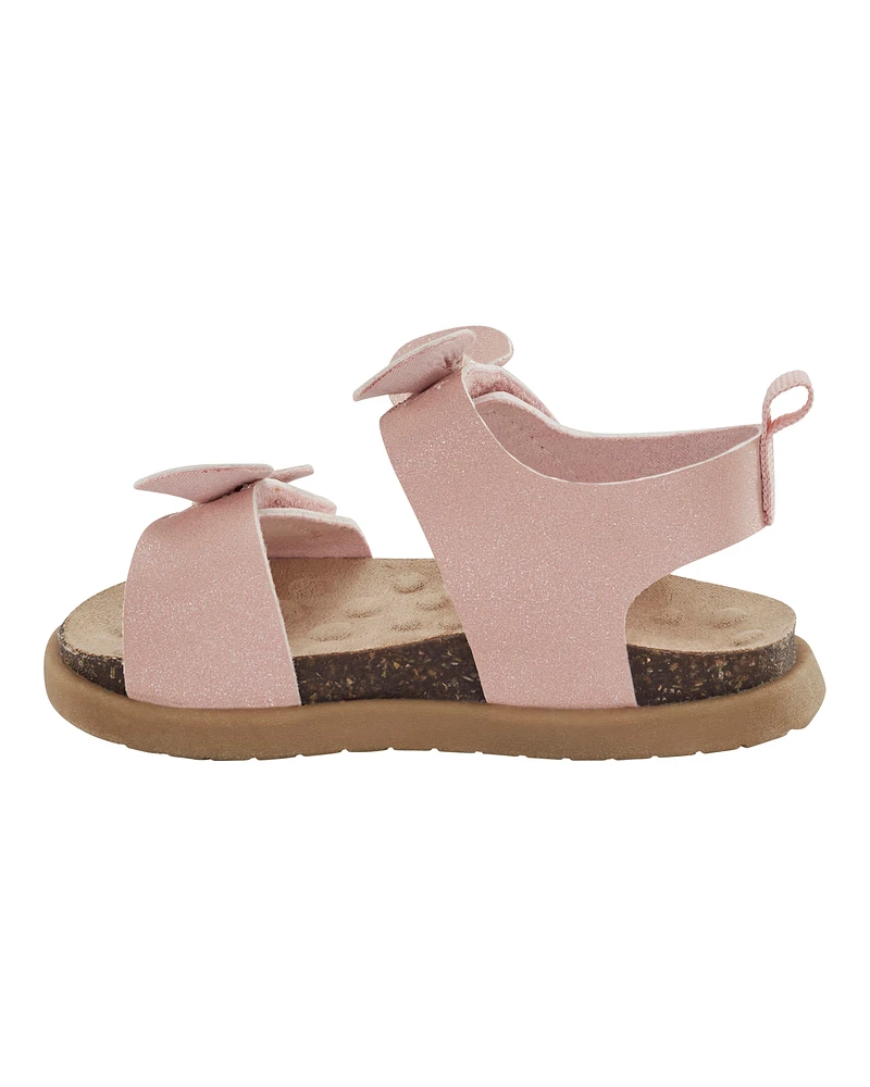 Baby Every Step® First Walker Bow Faux Cork Sandals - Pink