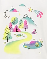 Mountain Scene Cotton Blend Graphic Tee