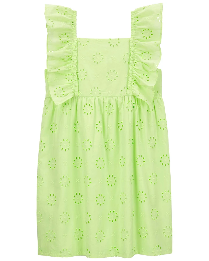 Eyelet Flutter Dress