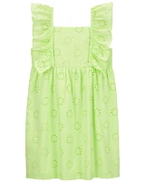 Eyelet Flutter Dress