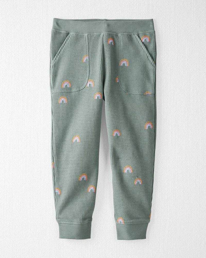 Toddler Organic Cotton Waffle Knit Set Magical Rainbow Print