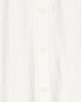 Kid Short-Sleeve Solid Fashion Top - Ivory