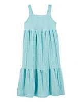 Kid Tiered Textured Midi Dress