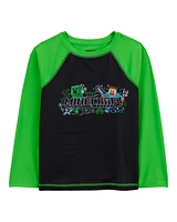 Kid 2-Piece Minecraft™ Rashguard & Swim Trunk Set