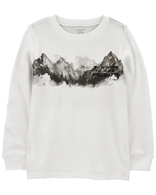 Kid Snowboard Thermal Graphic Tee